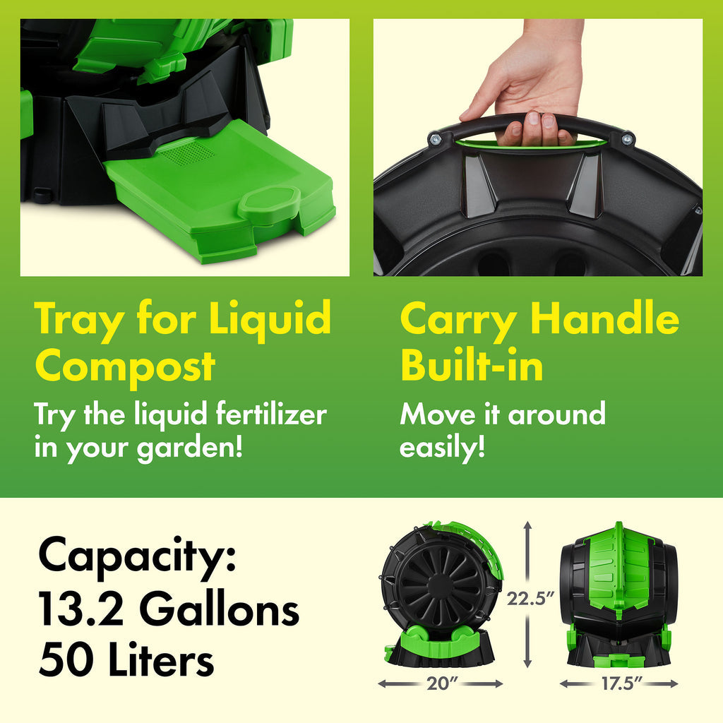 13.2 Gallon Tumbling Composter
