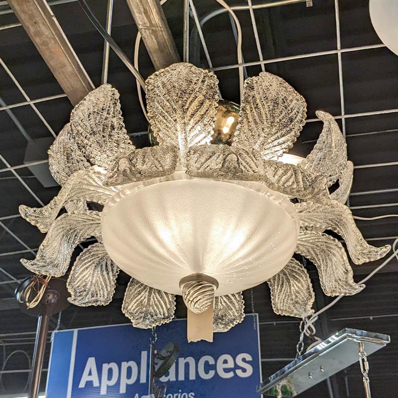 Clear Murano Glass Chandelier