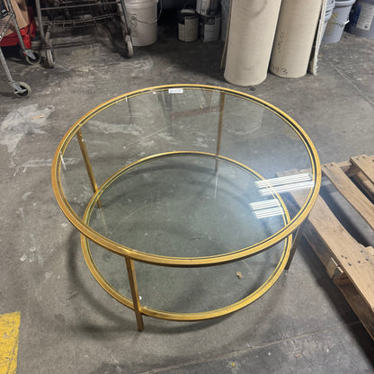 Gold Leaf Round Coffee Table