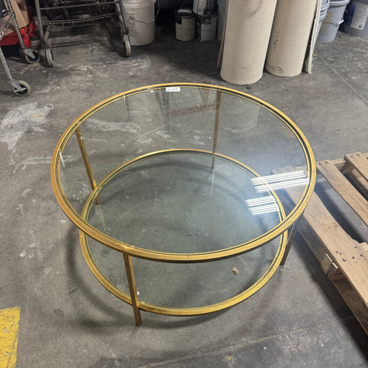 Gold Leaf Round Coffee Table
