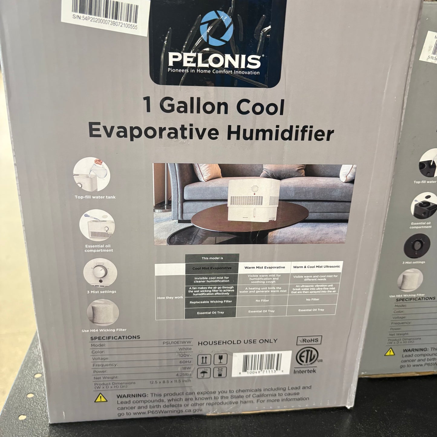 Pelonis Humidifier 1 Gal White