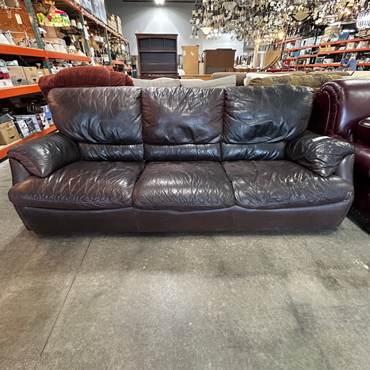 Dark Brown Leather Couch