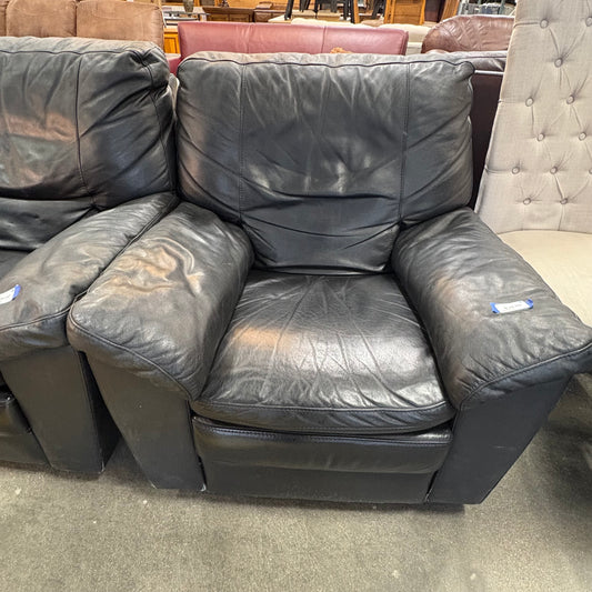 Black Leather Swivel Chair