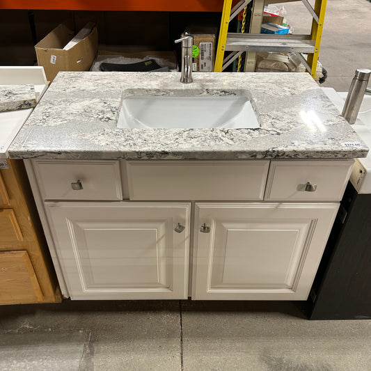 38" Granite Top Vanity Set