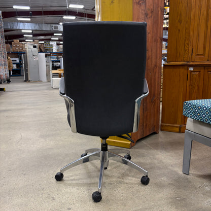 Black FauxLeather Office Chair