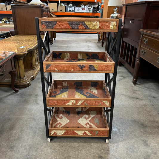 Burnt Orange Storage Cart