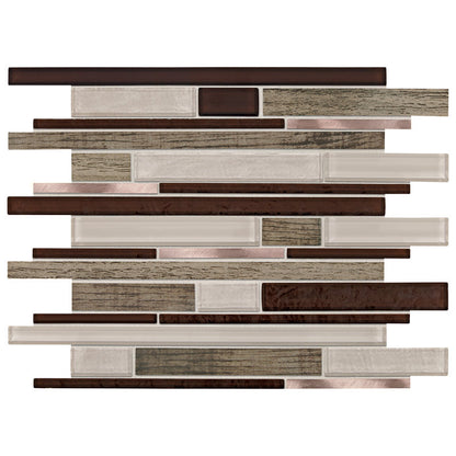 Copper Timber Mosaic Tile FALSE