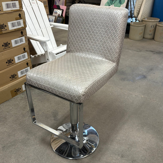 Silver Swivel Bar Stool