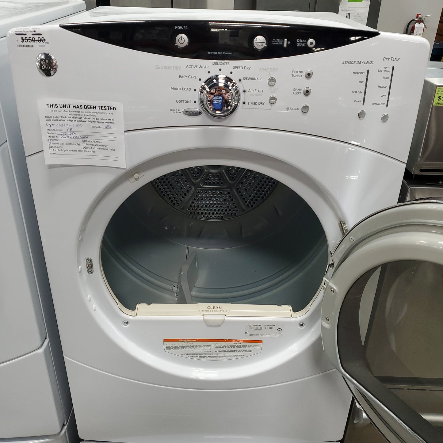 GE Washer & Electric Dryer Set true