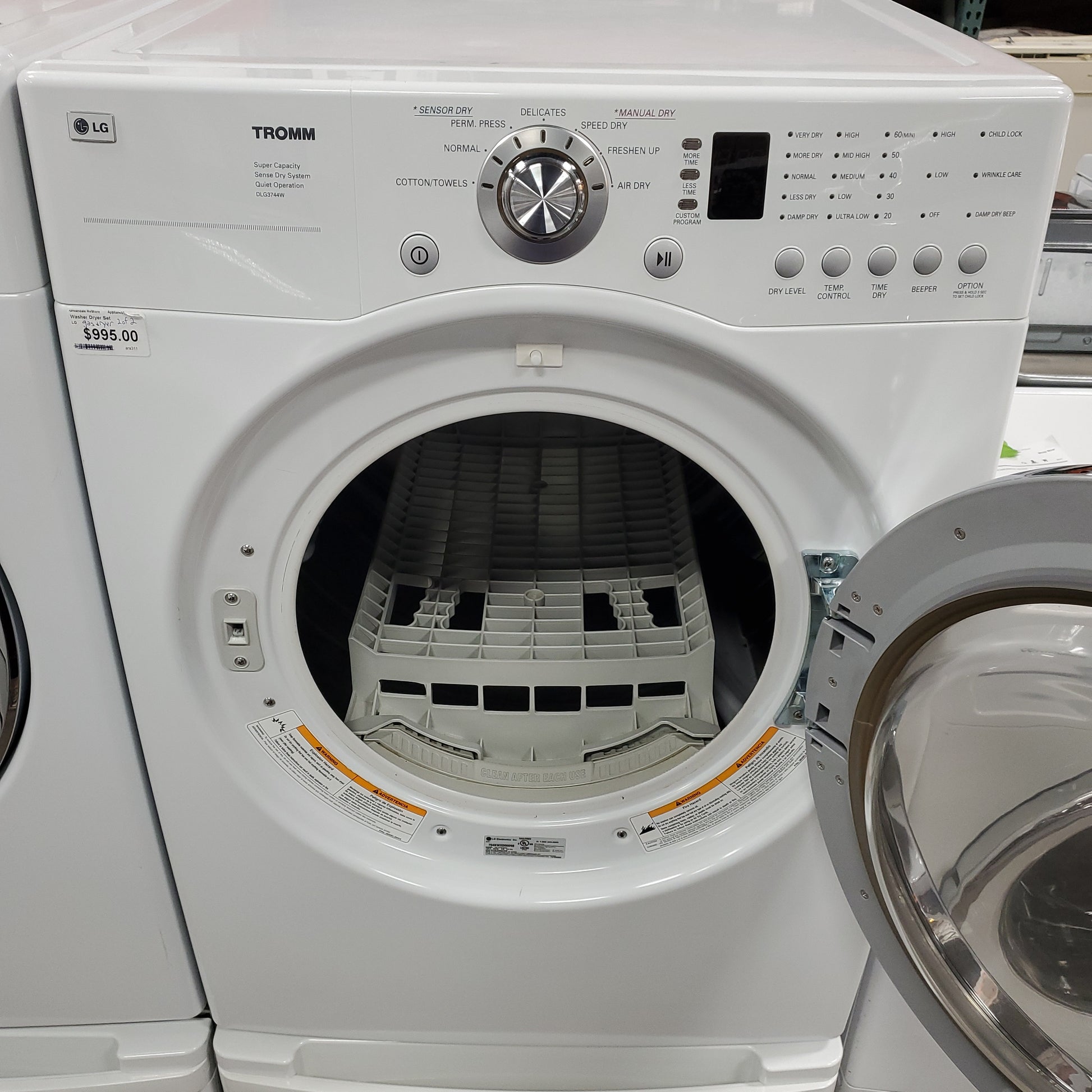 LG Washer & Gas Dryer Set true