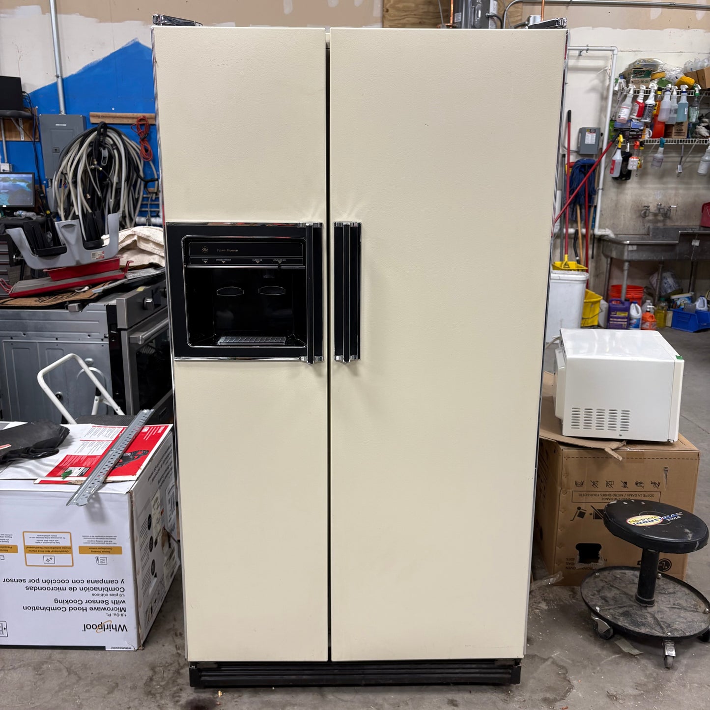 Vintage GE Side by Side Fridge