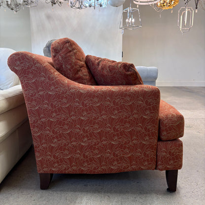 Rust Orange Orchid Armchair