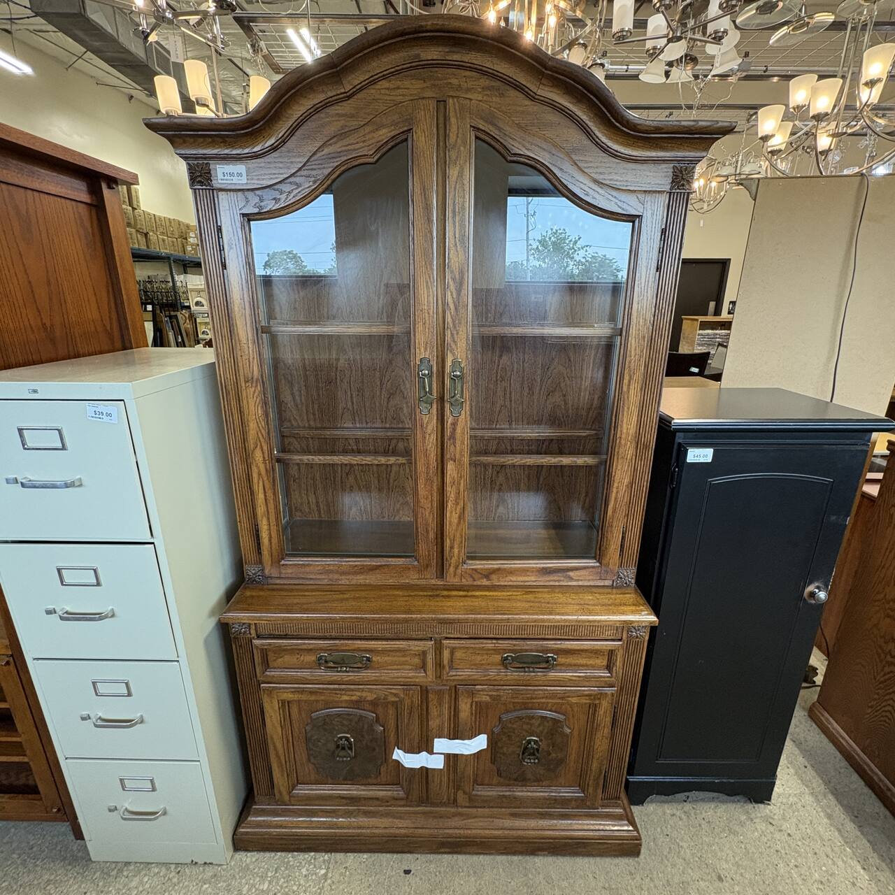 Oak China Hutch