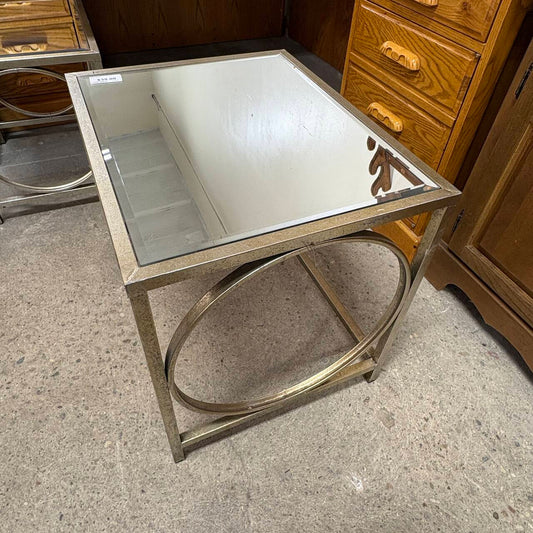 Gold Mirrored End Table