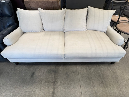 Cream Sofa with Throw Pillows