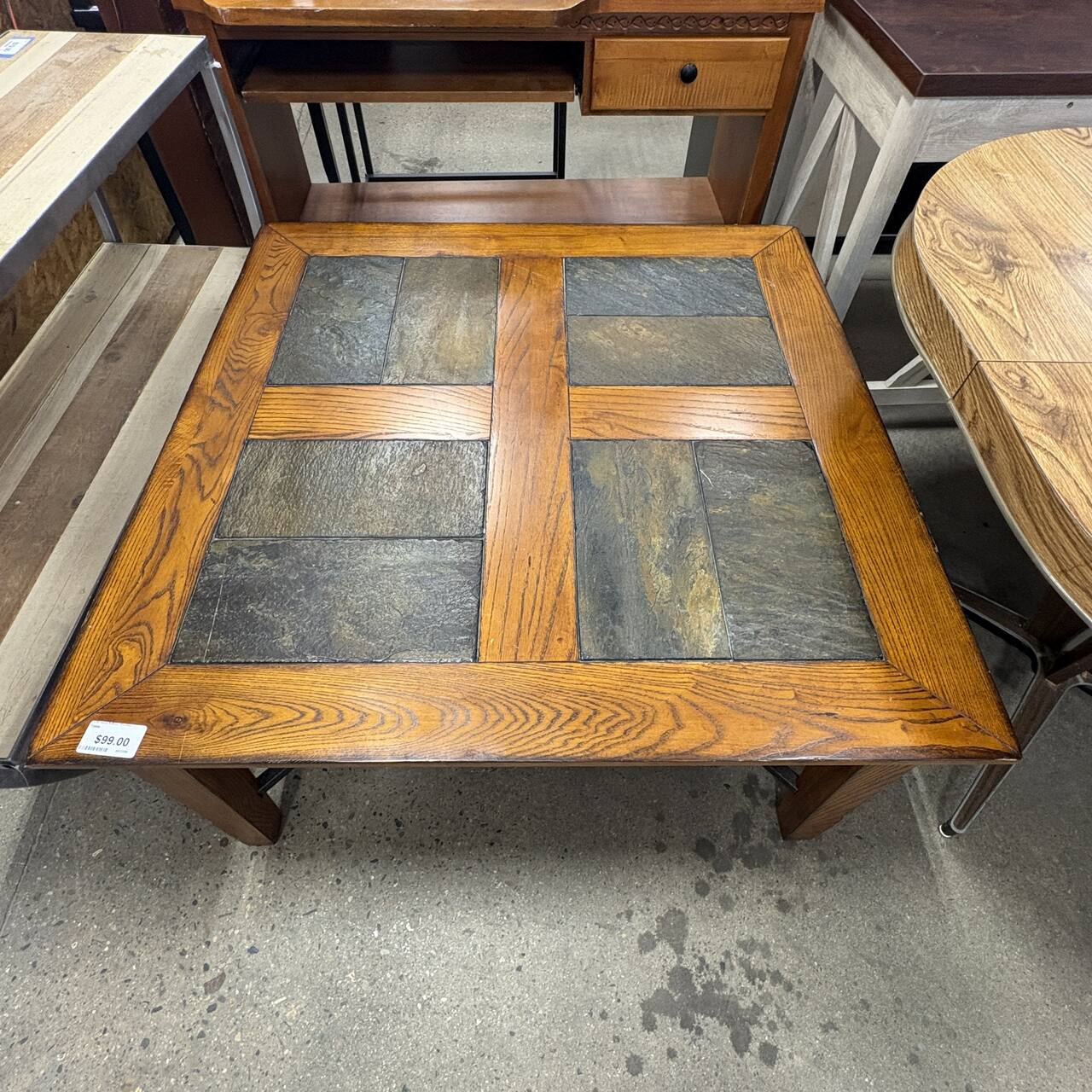 Oak Slate Table