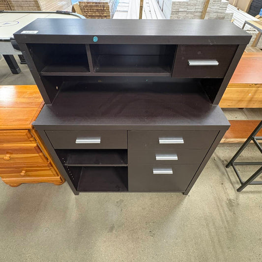 Espresso Desk with Hutch
