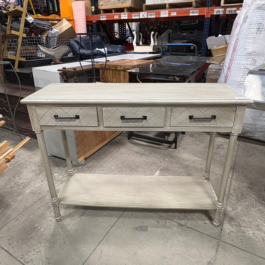 Grey 3 Drawer Console Table
