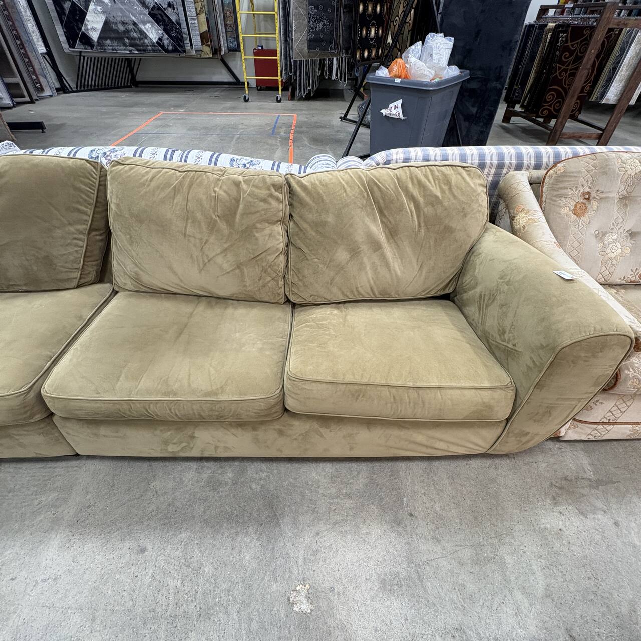 Tan Microfiber Sectional