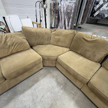 Tan Microfiber Sectional