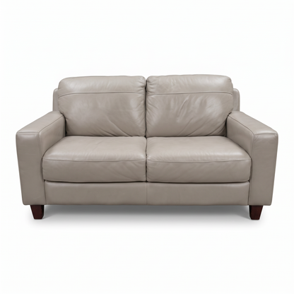 Taupe Leather Loveseat location-set