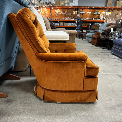 Burnt Orange Velvet Chair