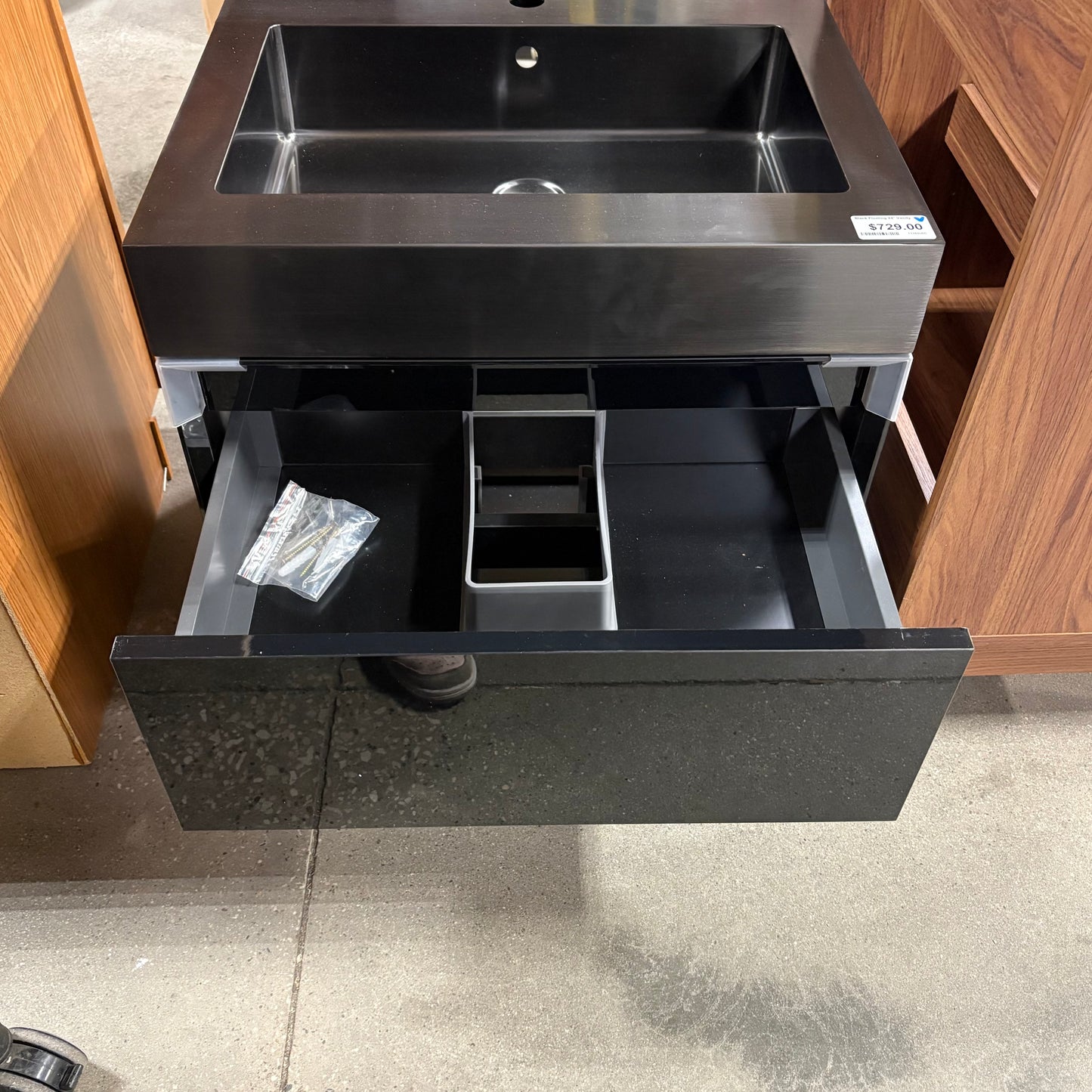 Black Floating 24" Vanity