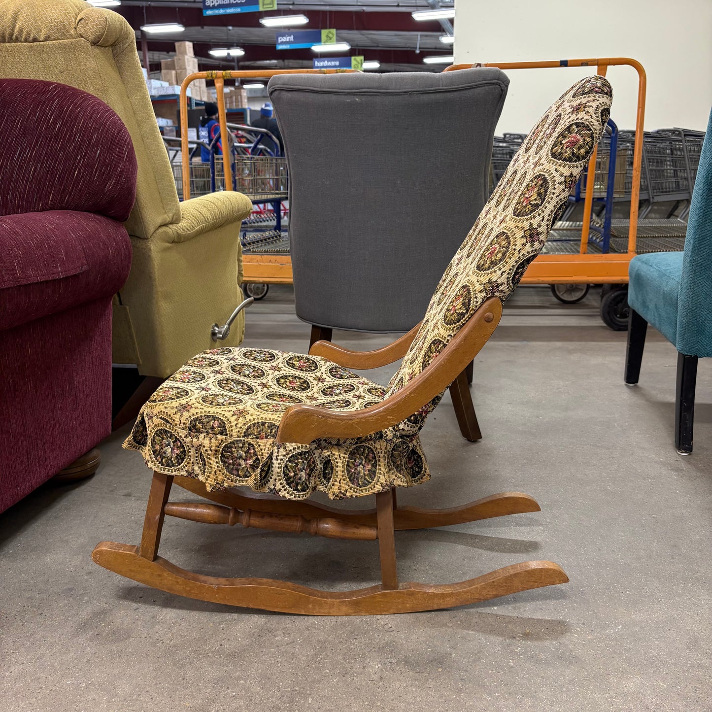 Vintage Armless Rocking Chair