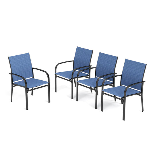 4 Pc. Blue Patio Chair Set