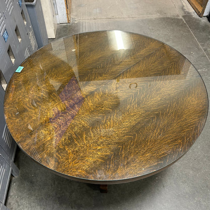 48" Tiger Oak Round Table