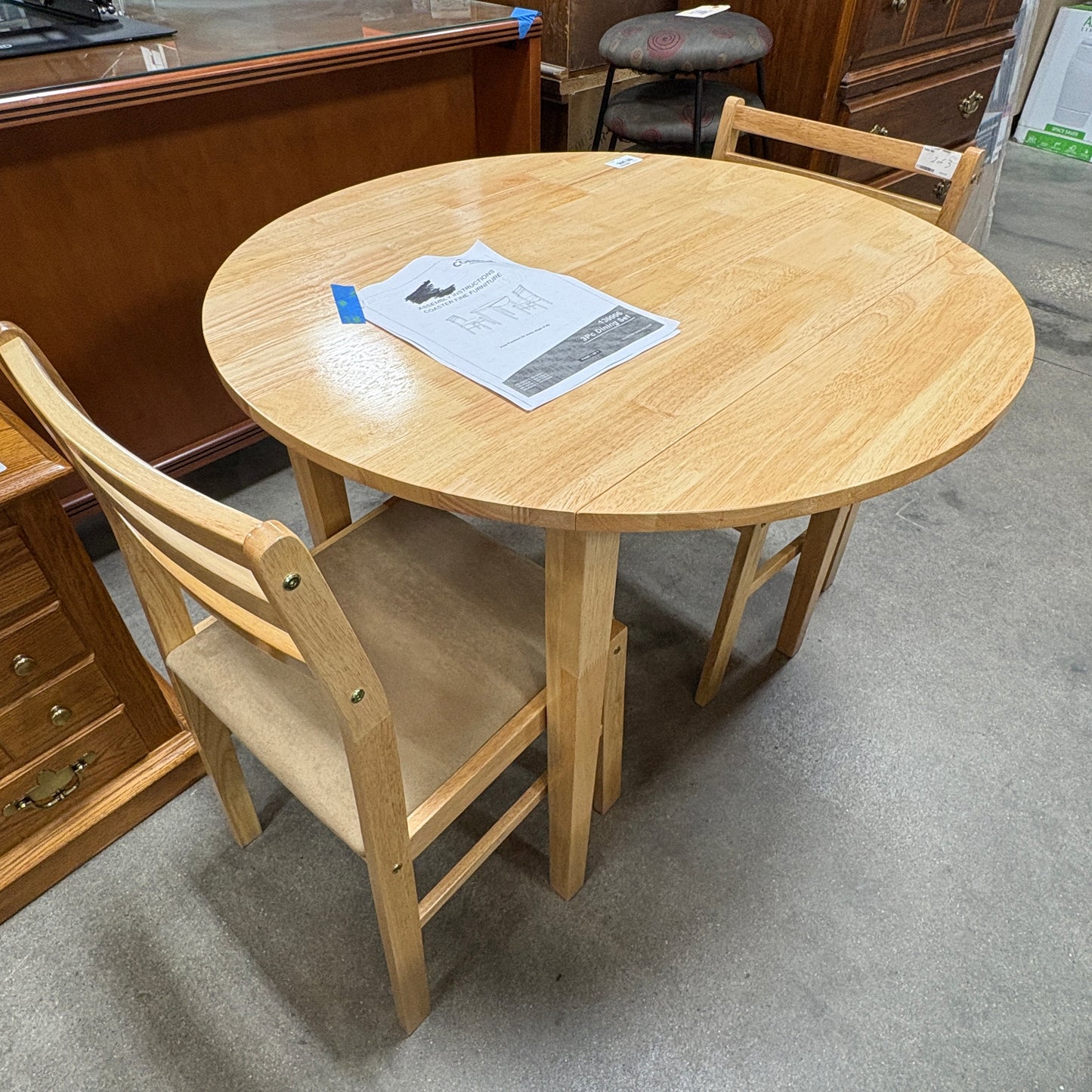 3-Pc Round Dining Set