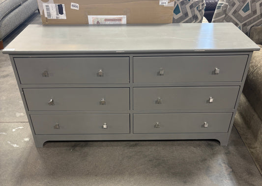 Gray 6-Drawer Dresser
