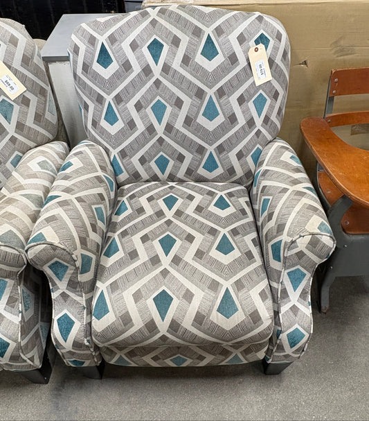 Geometric Print Accent Chair