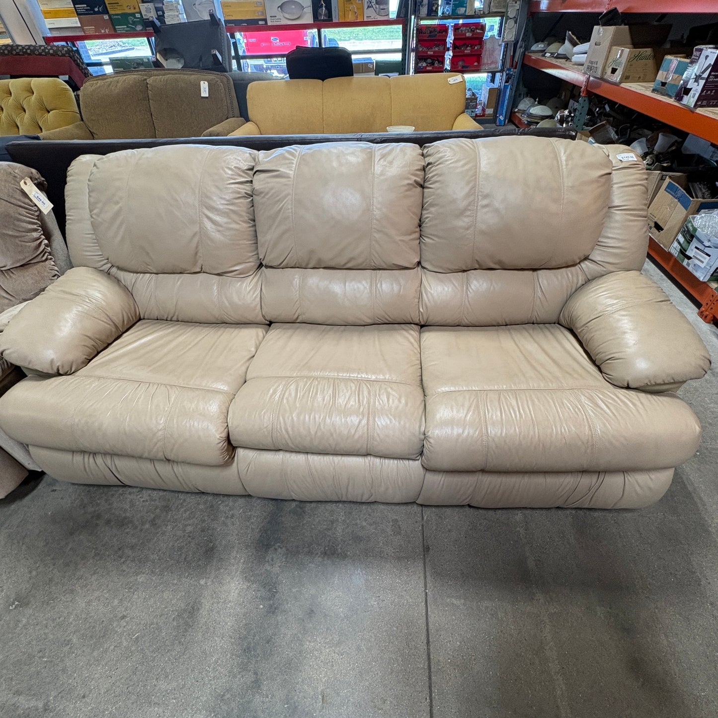 Tan Leather Sofa