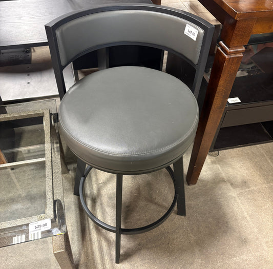 Gray Swivel Bar Stool