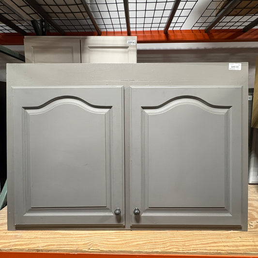 Gray 2-Door Arch Wall Cabinet