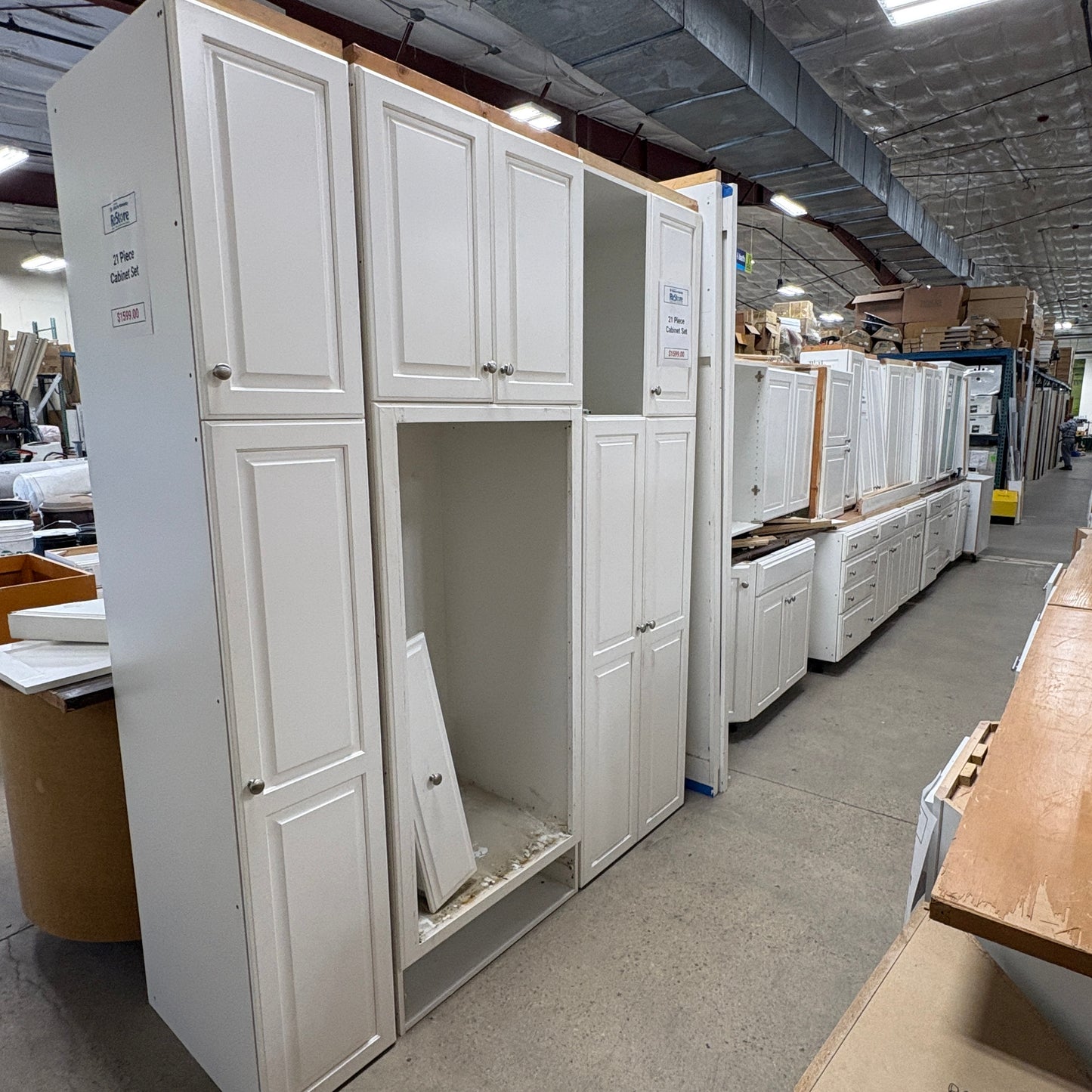 21-Piece White Cabinet Set FALSE