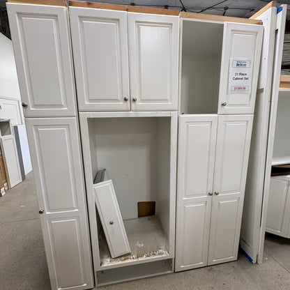 21-Piece White Cabinet Set FALSE