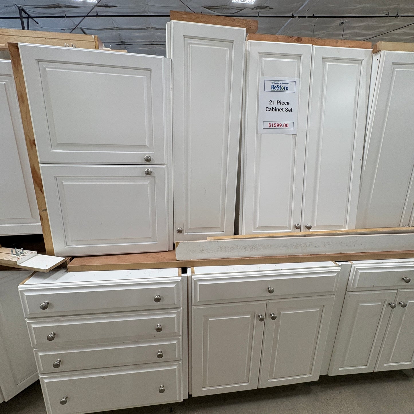 21-Piece White Cabinet Set FALSE