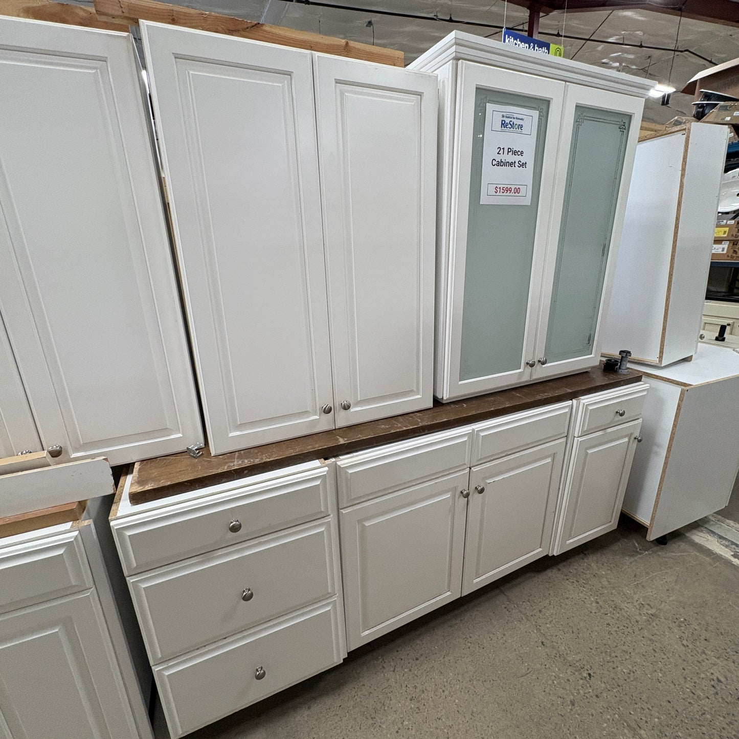 21-Piece White Cabinet Set FALSE