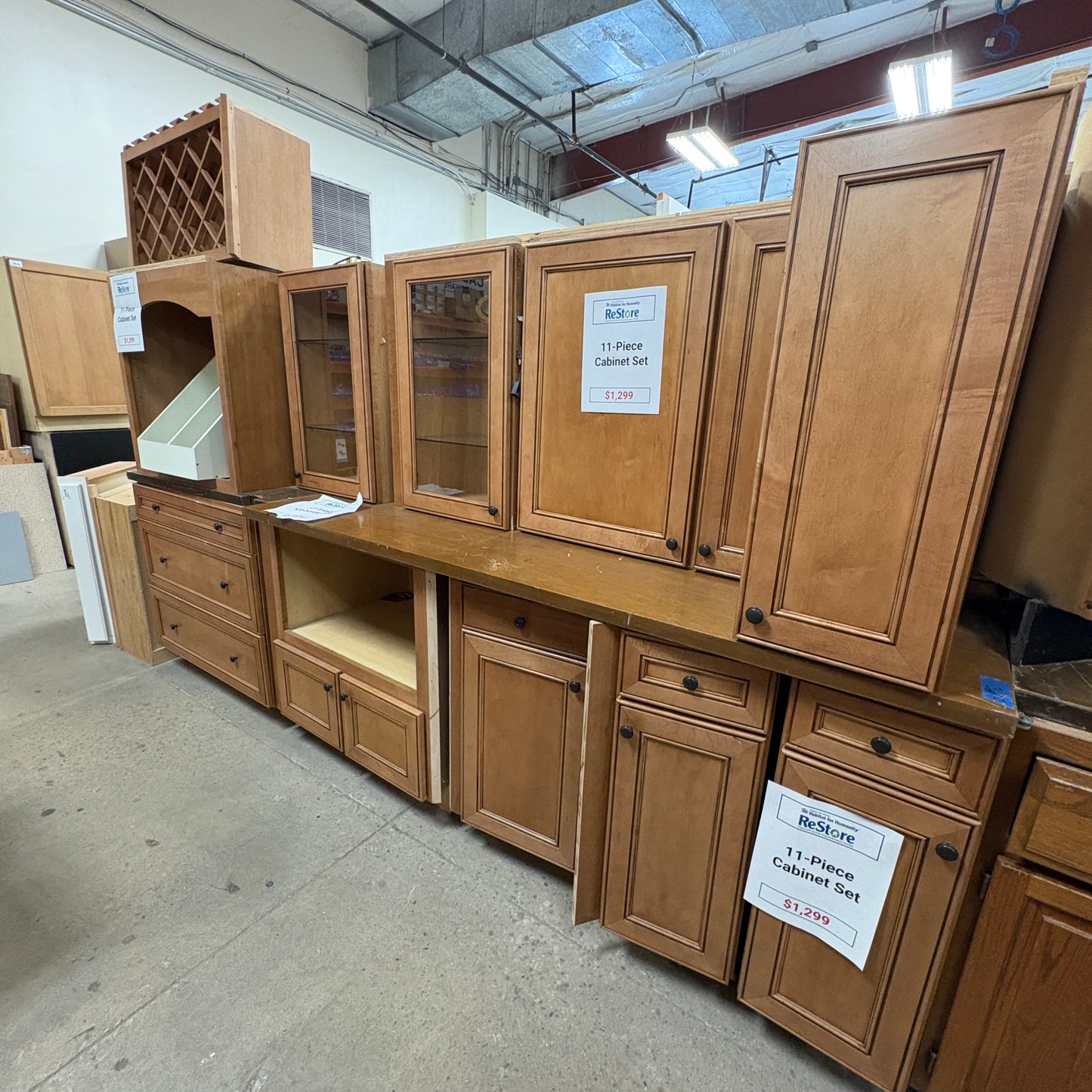 Maple 11‑Pc Cabinet Set FALSE