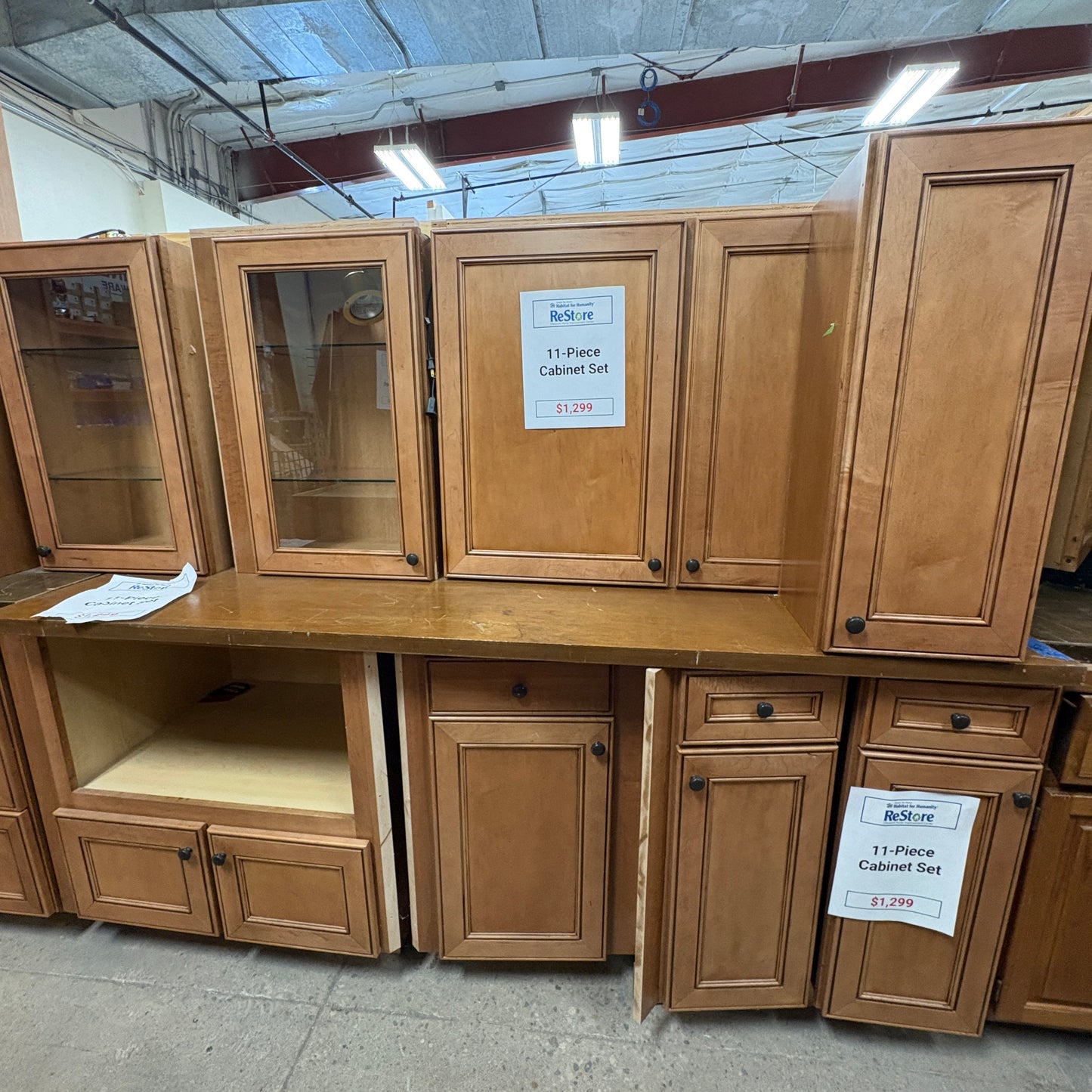 Maple 11‑Pc Cabinet Set FALSE
