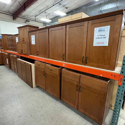 17-Piece Cherry Cabinet Set