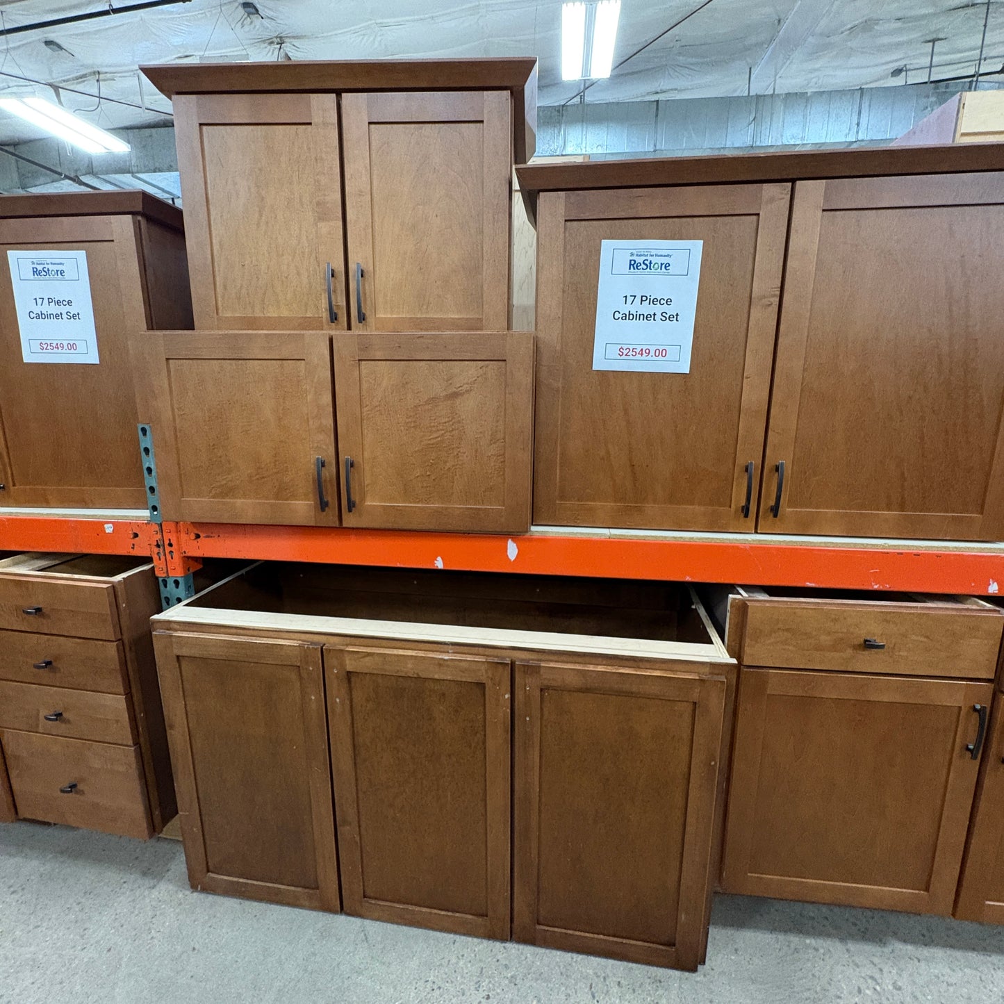 17-Piece Cherry Cabinet Set