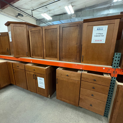 17-Piece Cherry Cabinet Set