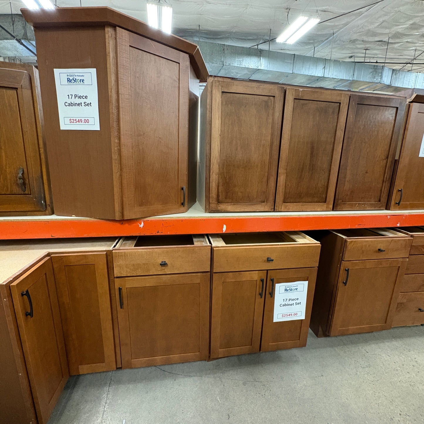 17-Piece Cherry Cabinet Set