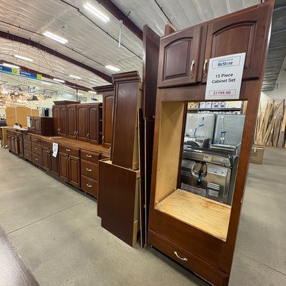 15-Piece Cherry Cabinet Set