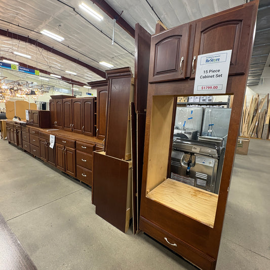 15-Piece Cherry Cabinet Set