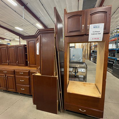 15-Piece Cherry Cabinet Set