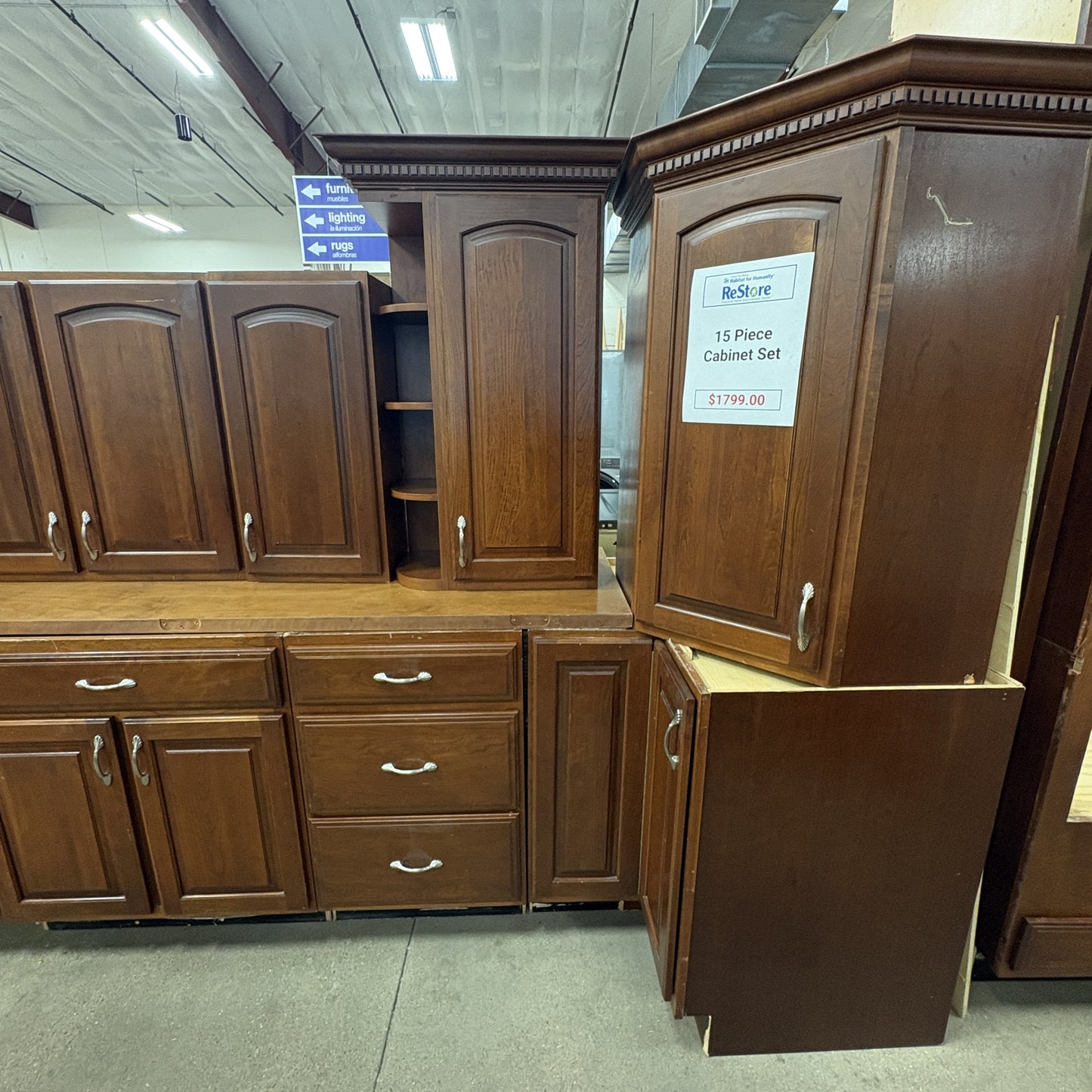15-Piece Cherry Cabinet Set